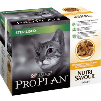 Pachet Pro Plan Sterilised Pui 10x85gr