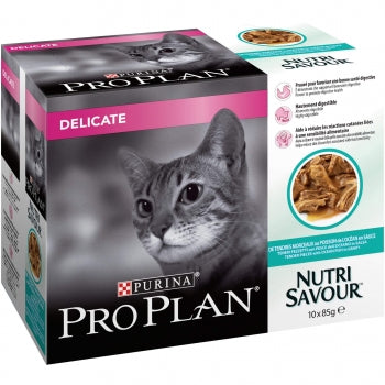 Purina Pro Plan hrana umeda delicate cu peste oceanic 10x85gr