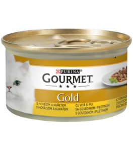 Gourmet gold bucatele in sos, vita si pui 85 gr