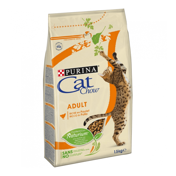 Purina® CAT CHOW® Adult bogată în pui 1.5 kg, 15 kg-min