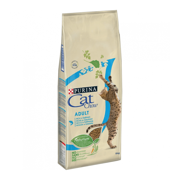 Purina® CAT CHOW® Adult bogată în somon 15 kg-min