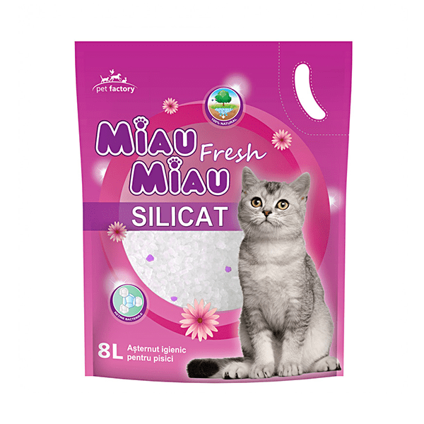 Nisip Pisici MIAU MIAU Fresh Silicat 8L – adavet-min
