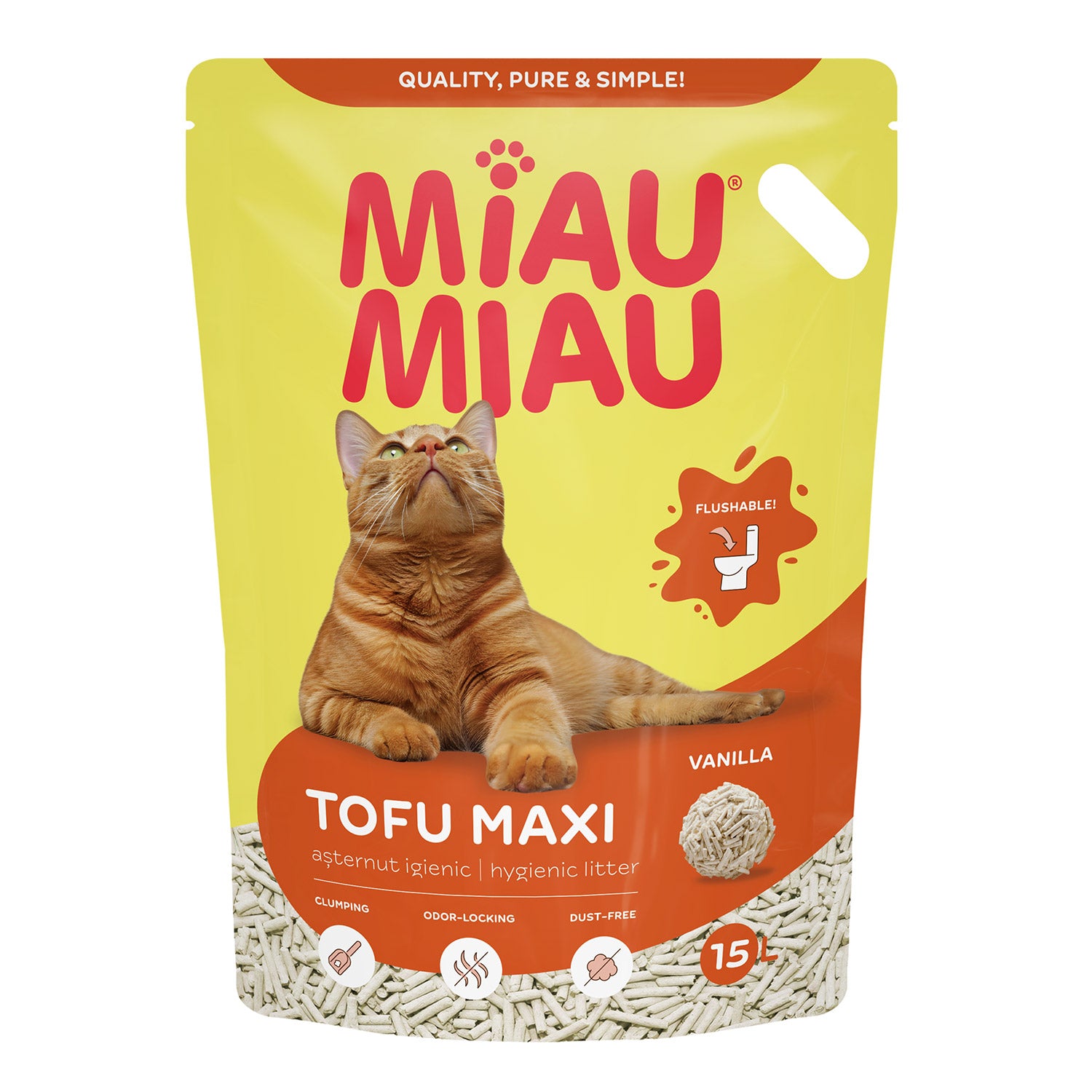 15L Tofu Miau Miau Asternut igienic