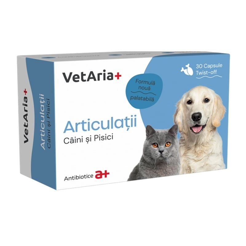 VetAria+ Articulatii caini si pisci, 30 cp twist off