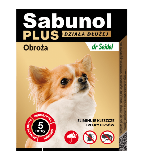 Zgarda Antiparazitara Caini, Sabunol PLUS 2-10kg, 35CM