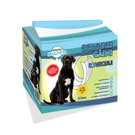 Scutece 12buc L/XL 60-80 cm pentru mascul, Perfect