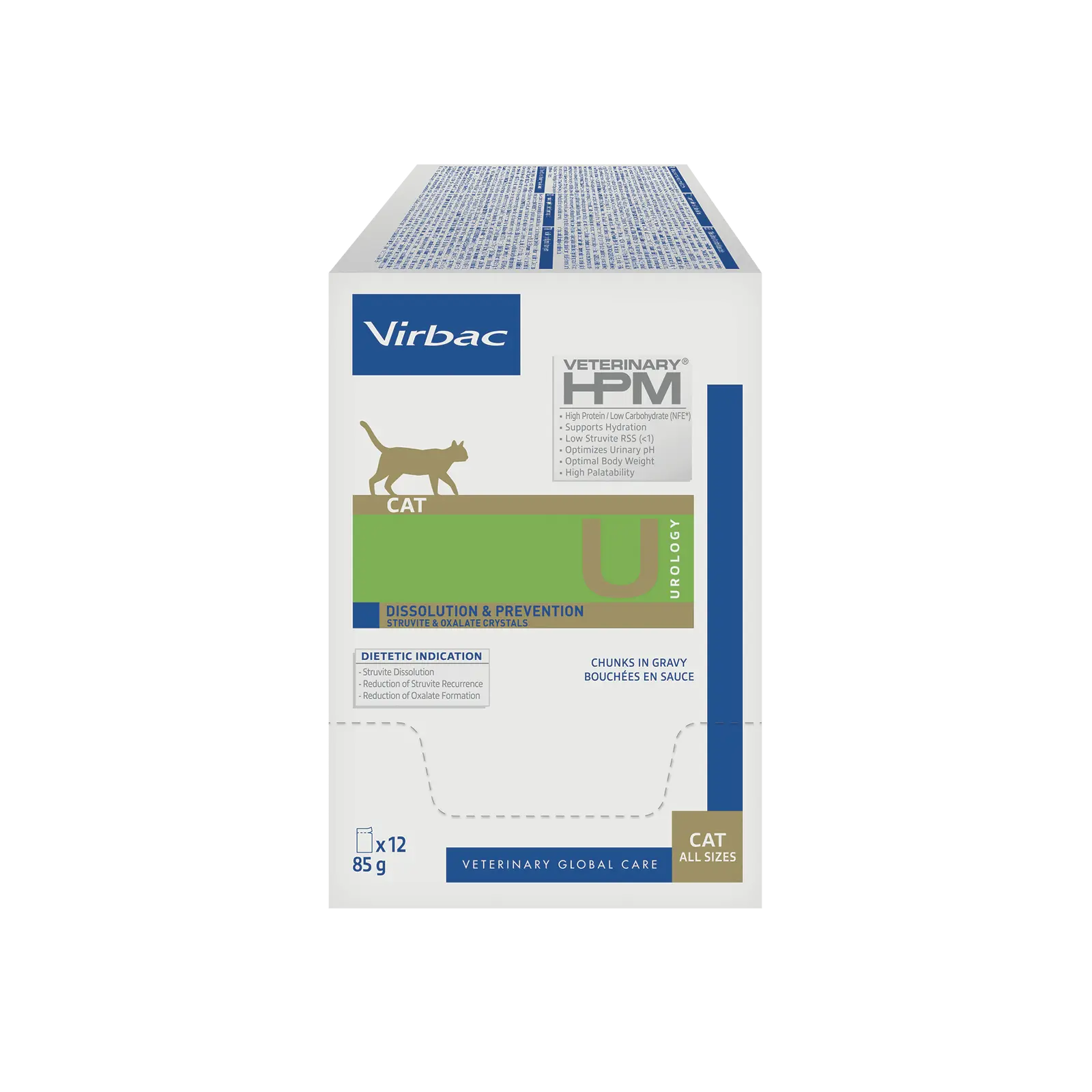 Virbac Veterinary HPM Urology Cat Wet Food 12x85g – Hrană umedă pisici pentru cristale de struvit și oxalat 1