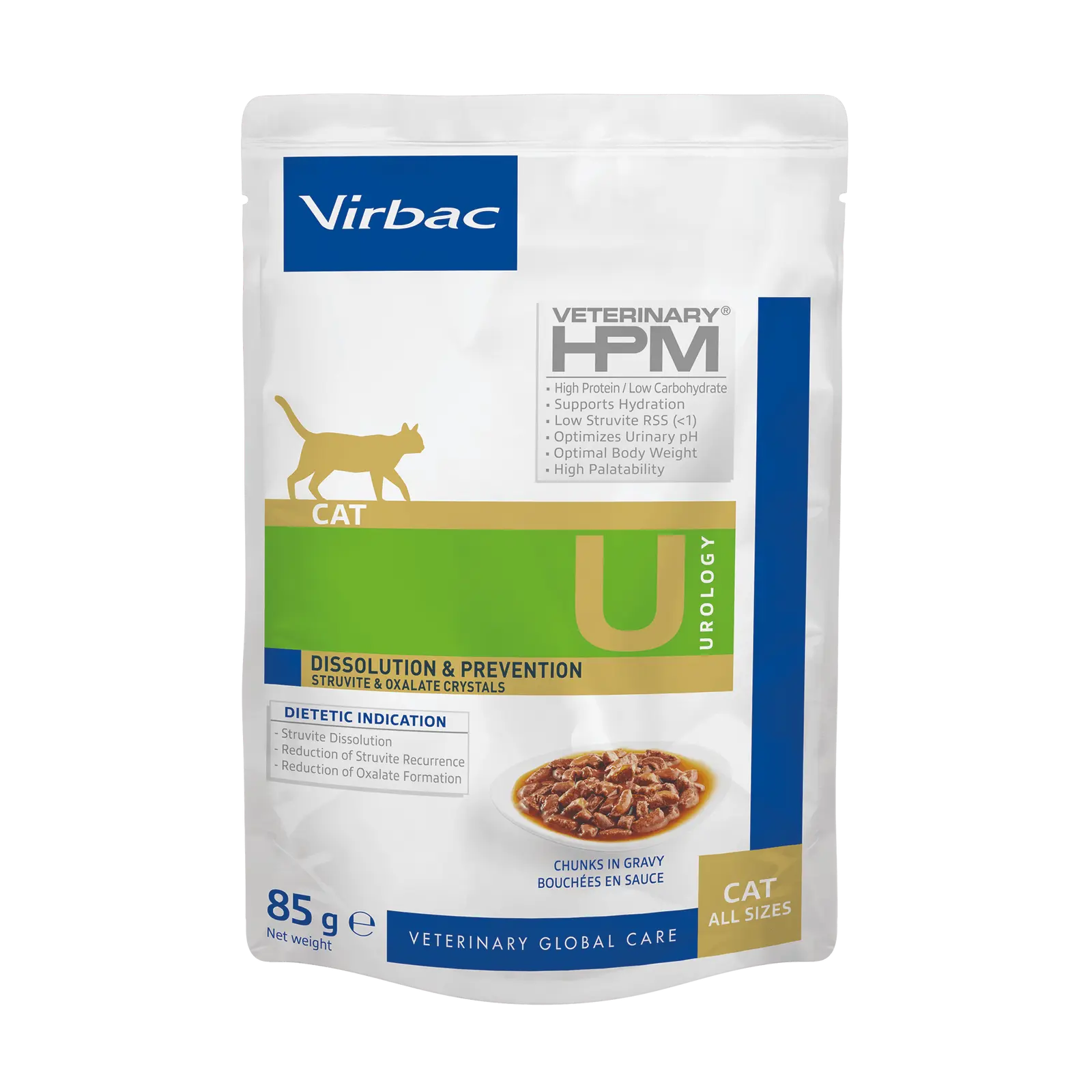 Virbac Veterinary HPM Urology Cat Wet Food 12x85g – Hrană umedă pisici pentru cristale de struvit și oxalat