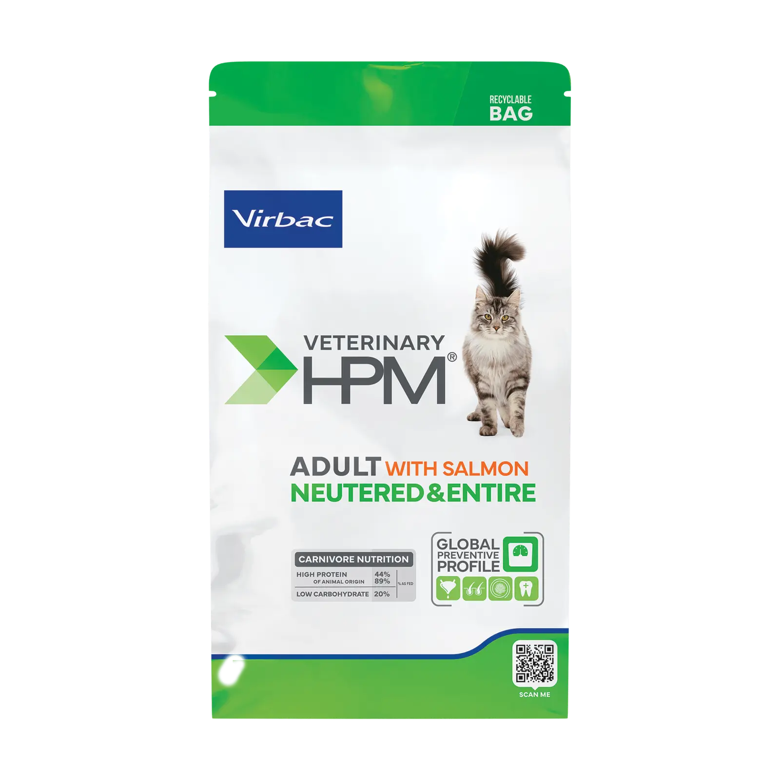Virbac Sterilizat Adult Neutered 7kg & Entire Cat Food cu Somon – Hrană completă pentru pisici adulte 