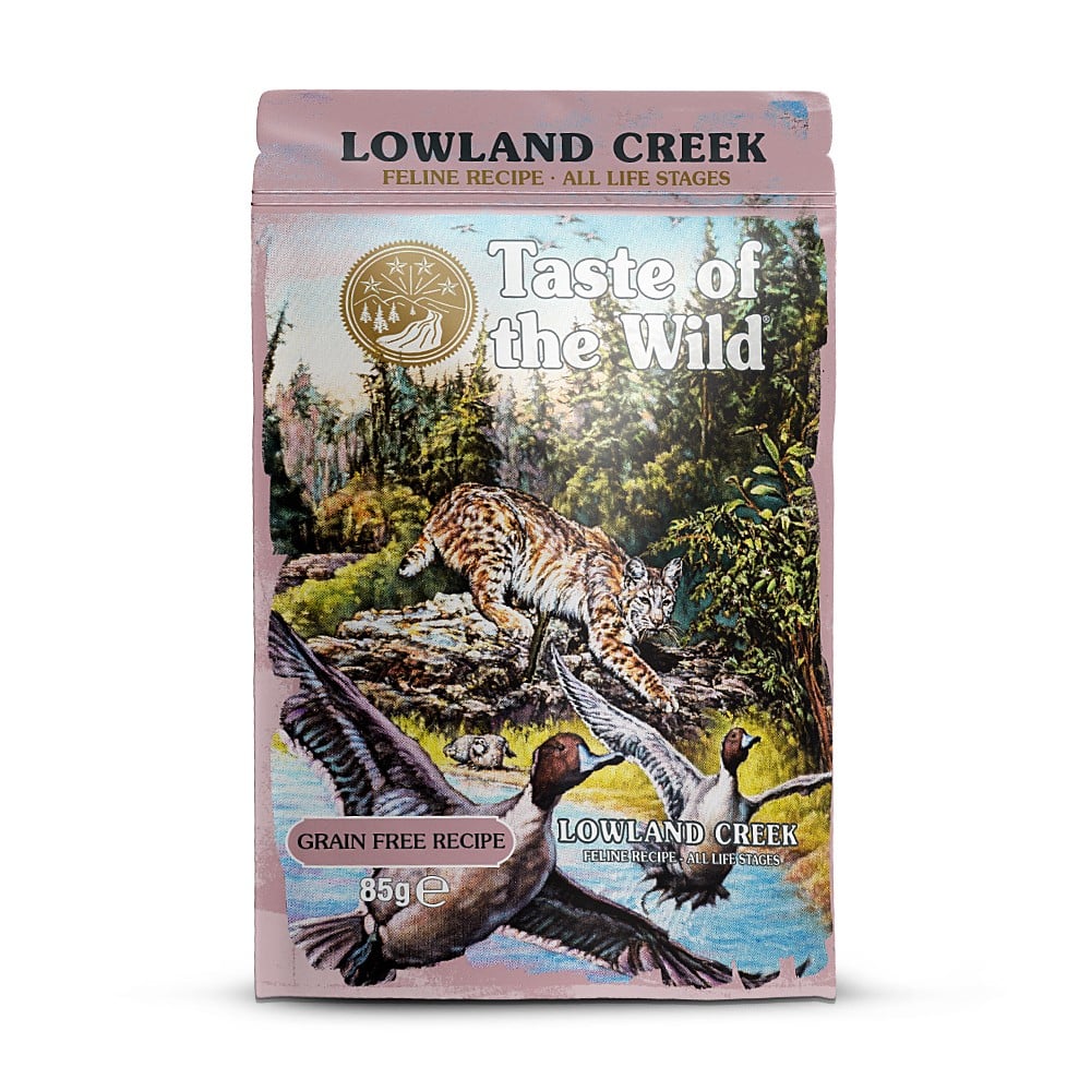 Taste of the Wild All Life Stages Lowland Creek Bucatele de Curcan in Sos 85 Gr