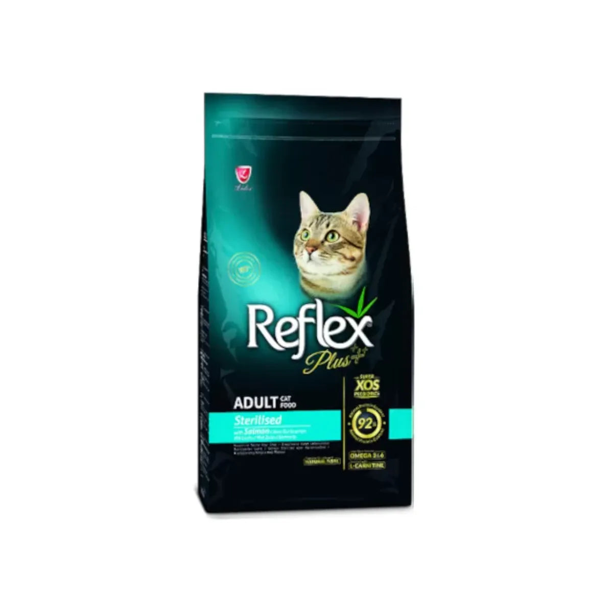 REFLEX Plus Sterilised Somon 8kg – Hrană uscată premium pentru pisici adulte sterilizate