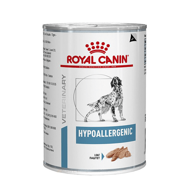 ADAVET Royal Canin Hrana Dietetica pentru Caini Hypoallergenic Dog, Conserva 400 g-min