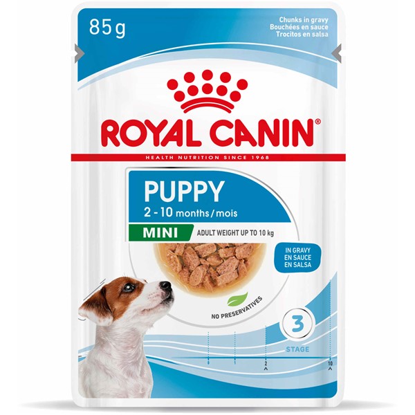 ROYAL CANIN Mini Puppy, plic hrană umedă câini junior, (în sos), 85g