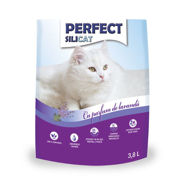 Perfect SiliCat cu parfum de lavandă – 3,8 litri