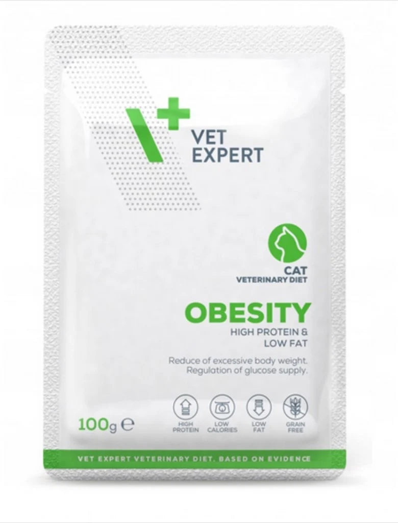 4T Dieta Veterinara pisici Obesity& Diabetes , VetExpert, plic, 100g