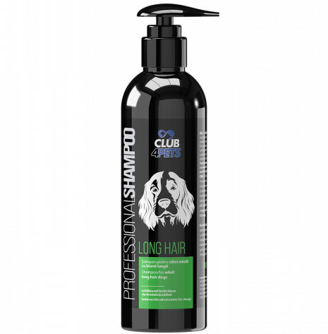 CLUB4PETS Sampon profesional LONG HAIR pentru caini adulti cu blana lunga, 250 ML