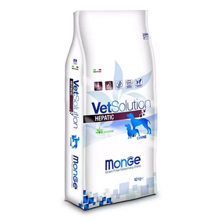 MONGE Vet Solution Dog Hepatic Dieta veterinara pentru caini cu probleme hepatice 12 kg