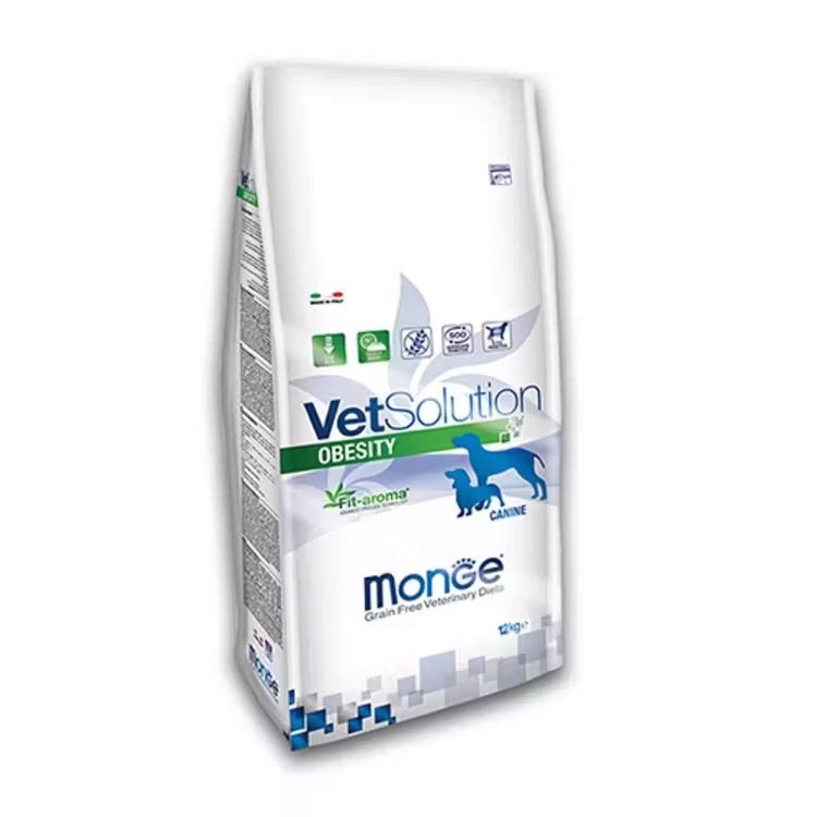 MONGE Vet Solution Dog Obesity 12 kg hrana dietetica pentru caini, pentru reducerea greutatii excesive