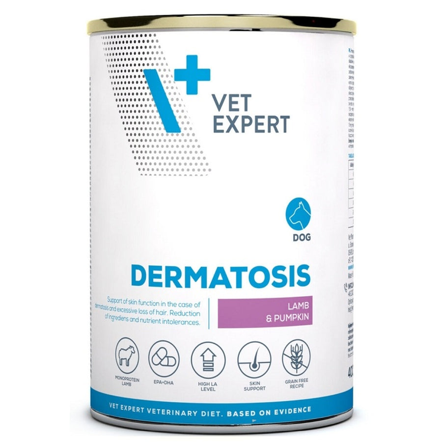 4T Dietă Veterinară Dermatosis Dog Miel & Dovleac 400 g