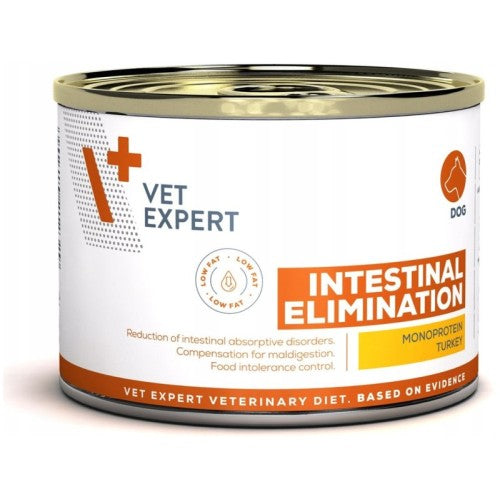 4T Dietă Veterinară Intestinal Elimination & Low Fat Curcan 200 g , VetExpert