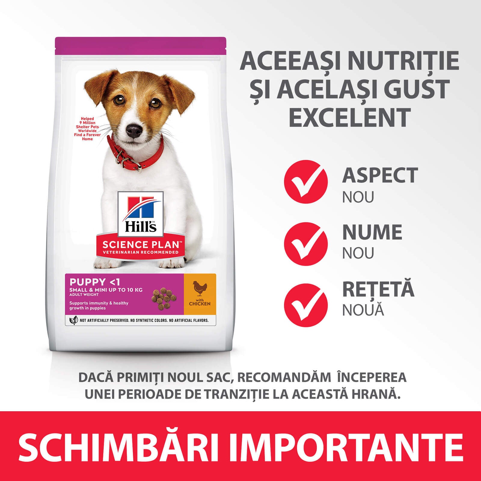 DOG_Puppy_S&M_Chicken_Transition-Summary of Changes_RO