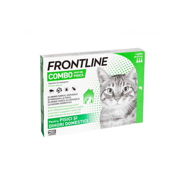 FRONTLINE COMBO Pisică, 3 pipete – adavet-min