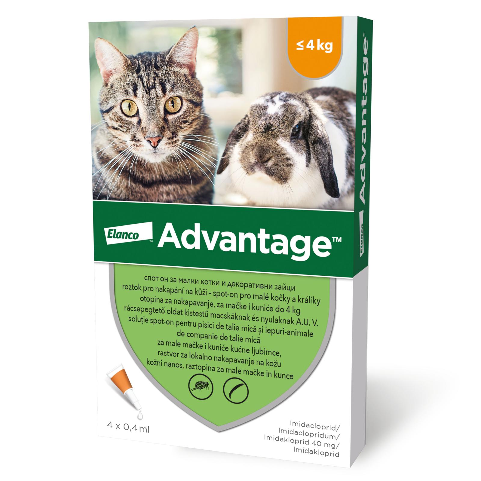Advantage 40 Pisici/ Iepuri x 4 Pipete