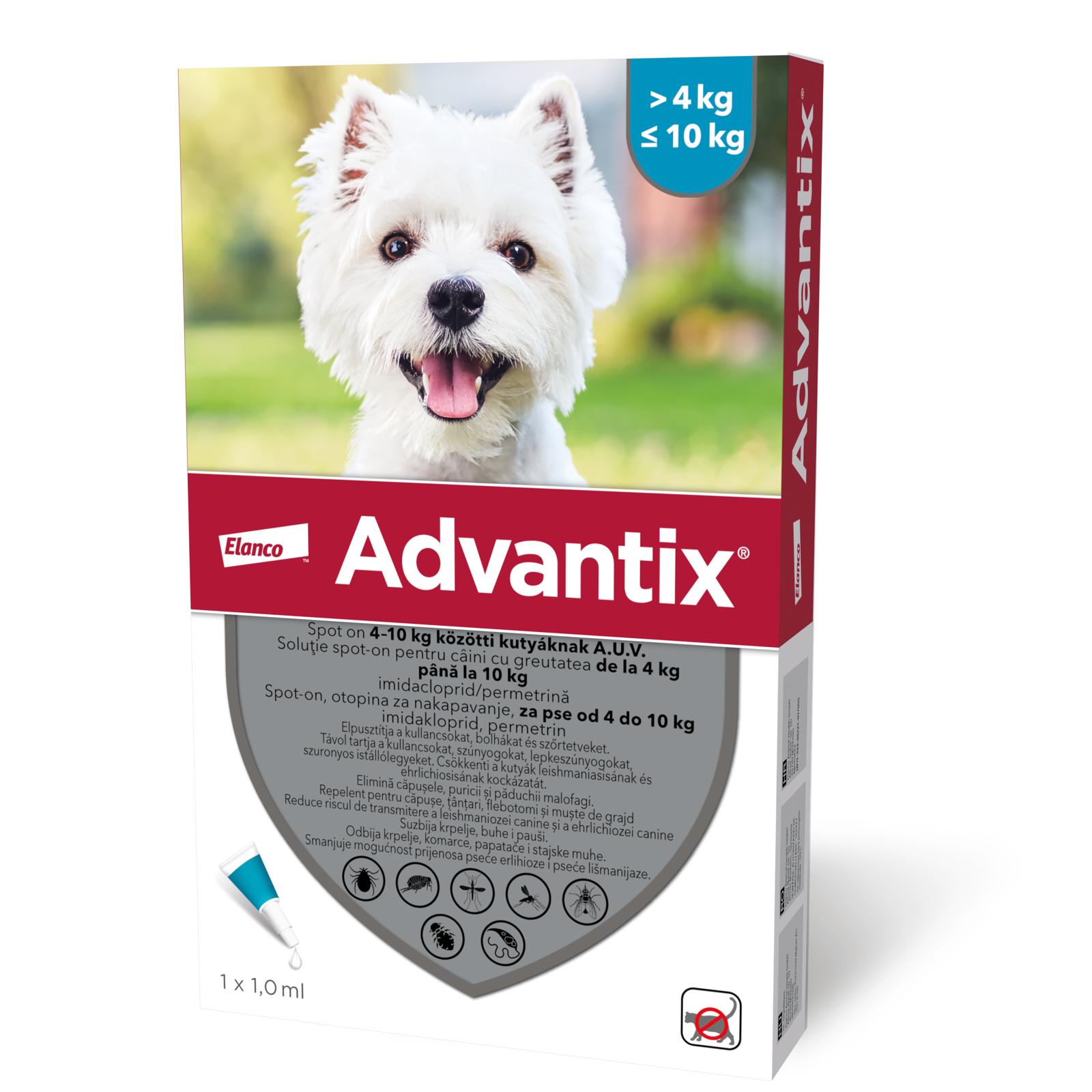 Advantix 1,0ml Caini (4 - 10 kg), 1 pipeta
