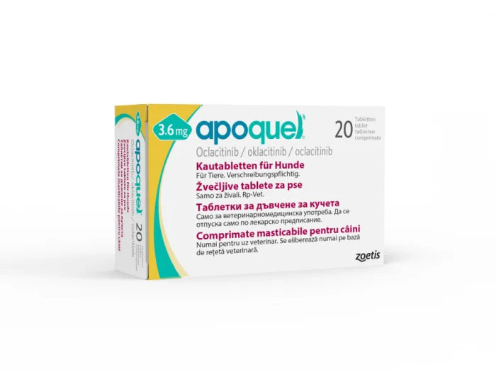 Apoquel Chew 3.6 mg, 20 Comprimate Masticabile pentru Alergii Câini