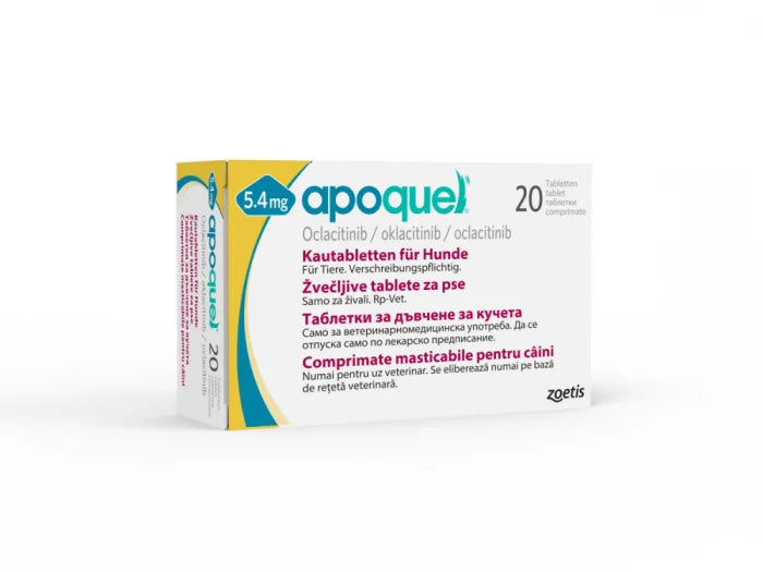 Apoquel Chew 5.4 mg, 20 Comprimate Masticabile pentru Alergii Câini