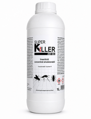 SUPER KILLER 25 EC 1L – Insecticid Profesional Puternic pentru Gândaci, Ploșnițe și Țânțari