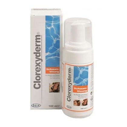 Clorexyderm 4% Spumă Antiseptică pentru Câini și Pisici, 100 ml
