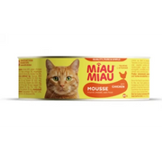 Conserva Pisici Miau Miau Mousse cu Pui, 80g - Hrana Umeda Premium Textura Cremoasa