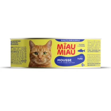 Conserva Pisici Miau Miau Mousse cu Ton, 80g - Hrana Umeda Gourmet pentru Adulti
