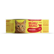 Conserva Pisici Miau Miau Mousse cu Vita, 80g - Hrana Umeda Premium Completa