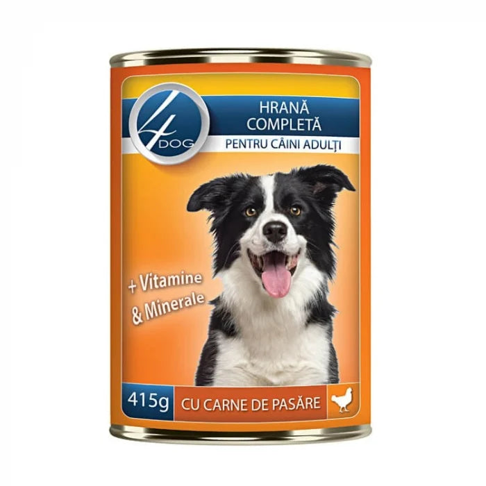 Hrana Umeda Caine Adult 4DOG Pui, Conserva 415g - Bucati delicioase in Sos