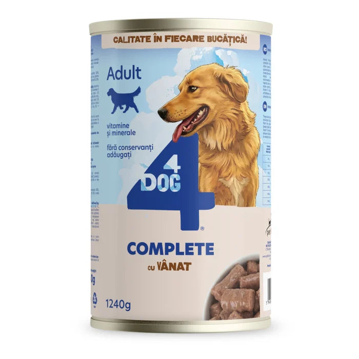 Hrana Umeda Caine Adult 4DOG Vanat, Conserva 1240g - Gust Intens in Sos