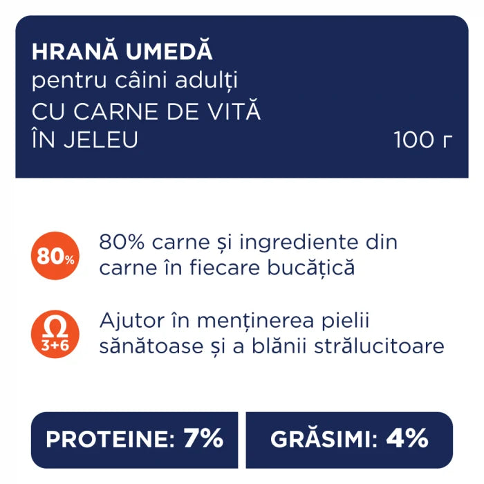Plic Hrana Umeda Caini Club 4 Paws Vita in Jeleu, 100g