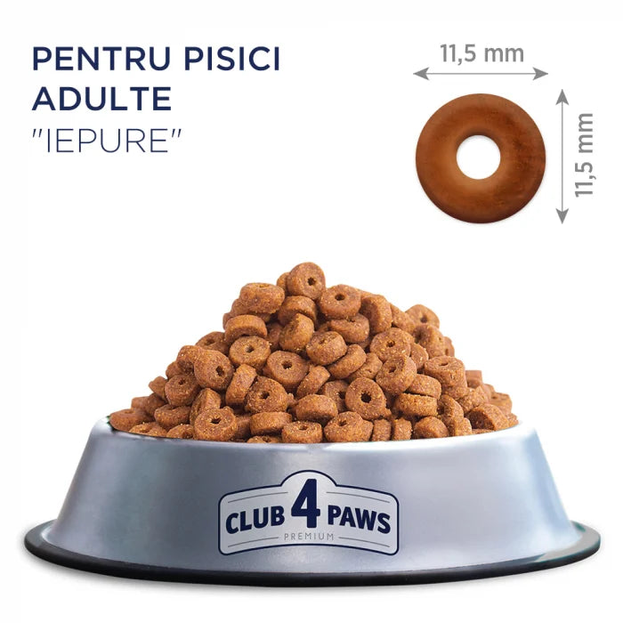 Hrană uscată premium Club 4 Paws Adult Cat cu iepure, pentru pisici adulte, 14kg