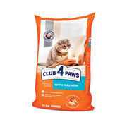 Hrană uscată premium Club 4 Paws Adult Cat cu somon, pentru pisici adulte, 14kg