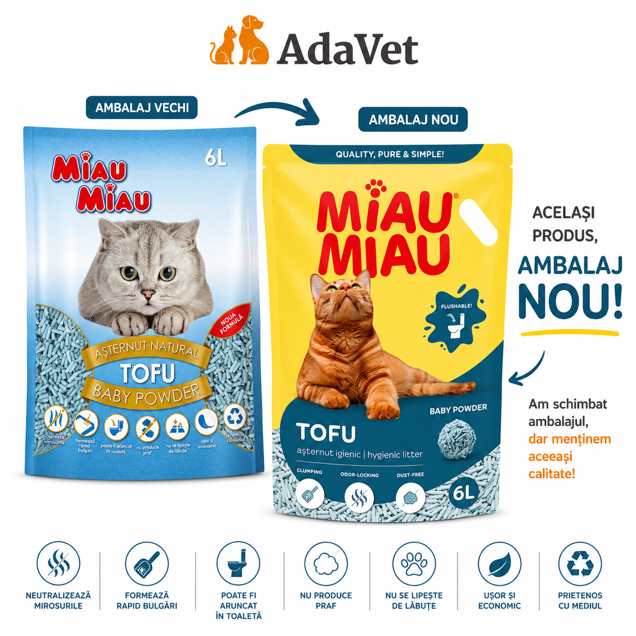 Tofu 6L miau miau Baby Powder