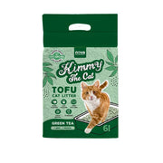 6L Tofu Kimmy The Cat  Ceai Verde – Așternut Vegetal Aglomerant pentru Pisici, Biodegradabil