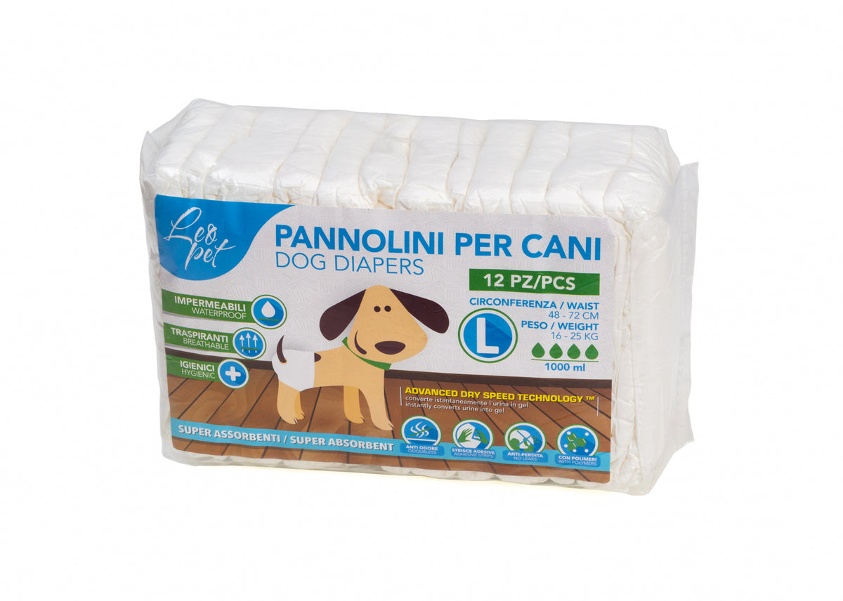 Leopet Scutece pentru Câini – 12 bucăți