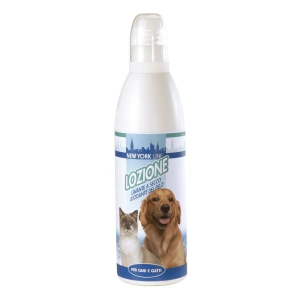 Loțiune pentru Spălare Uscată RECORD New York Câine și Pisică 250 ml – Curățare Rapidă pentru Blană Lungă