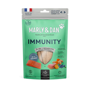Marly & Dan Jerky Immunity pentru Câini, 80 g – Supliment Natural cu Somon și Turmeric pentru Susținerea Sistemului Imunitar