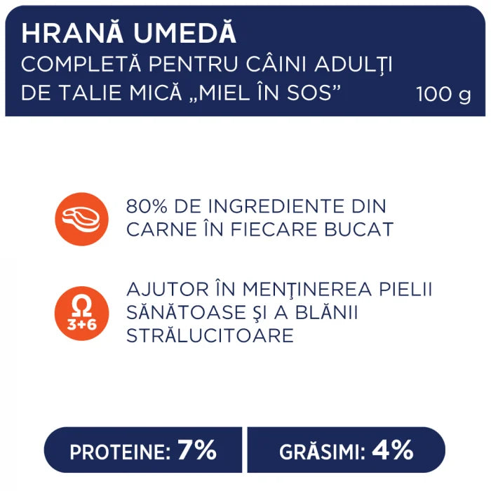 Plic Hrana Umeda Caini Talie Mica Club 4 Paws Miel in Sos, 100g