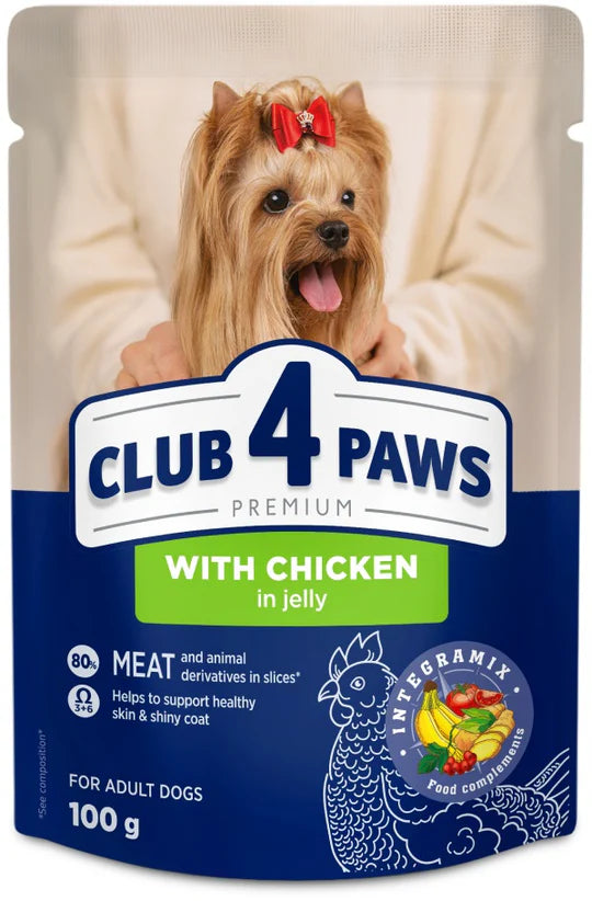 Plic Hrana Umeda Caini Club 4 Paws Pui in Jeleu, 100g