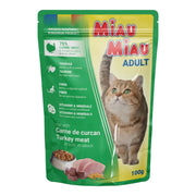 Plic Hrană Umedă Pisici Adulte Miau Miau, Curcan în Sos, 100g