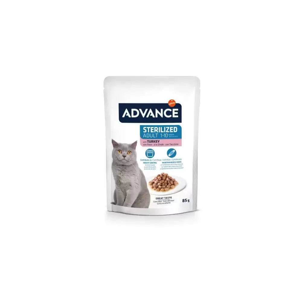 Plic Hrana Umeda Pisici Advance Adult Sterilizat Curcan, 85g