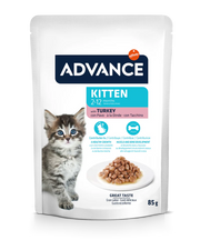 Plic Hrana Umeda Pisici Advance Kitten Curcan in Sos, 85g